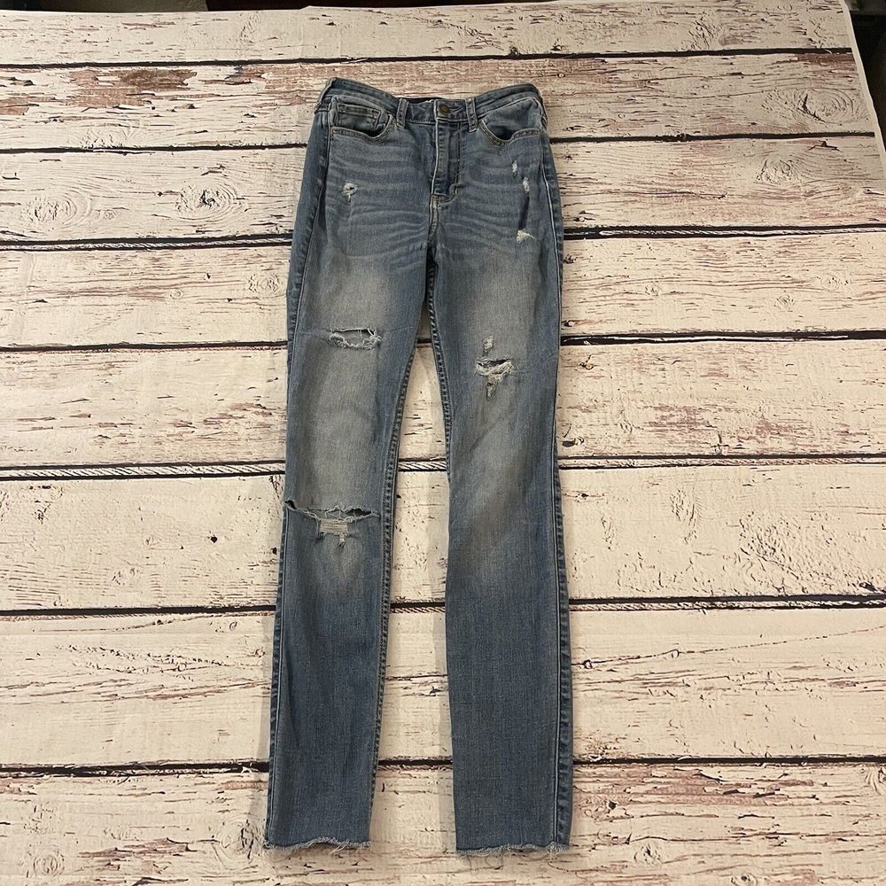 Hollister Women Ultra High‎ Rise Super Skinny Stretch Jeans Size 0S Regular